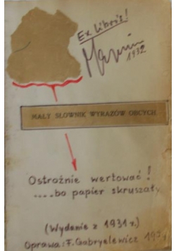 Mały słownik wyrazów obcych, 1931 r.