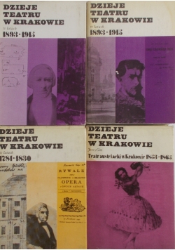 Dzieje teatru w Krakowie tom 2, tom 3 cz.2, tom 5 cz. 1 i 2,