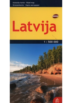 Łotwa mapa samochodowa 1:500 000