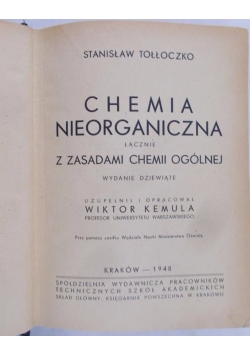 Chemia nieorganiczna łącznie z zasadami chemii ogólnej, 1948 r.