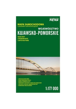 Województwo Kujawsko-Pomorskie Mapa samochodowa 1:177 000