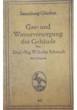 Gas - und Wasserversorgung der Gebaude , 1923 r.