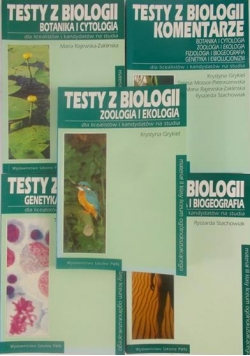 Testy z Biologii, zestaw 5 książek