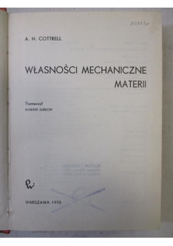 Własności mechaniczne materii