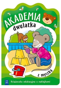 Akademia dwulatka z myszką Książeczka edukacyjna z naklejkami