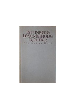 Ist Unsere Lesemethode Richtig?, 1931 r.