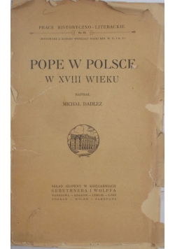 Pope w Polsce w XVIII wieku, 1923r