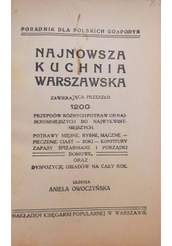Najnowsza kuchnia warszawska, 1924 r.
