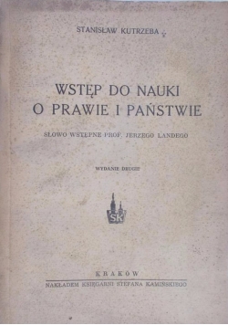 Wstęp do nauki o prawie i państwie,1947 r.