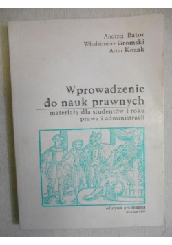 Wprowadzenie do nauk prawnych