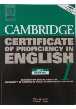 Certyfikate of proficiency in English