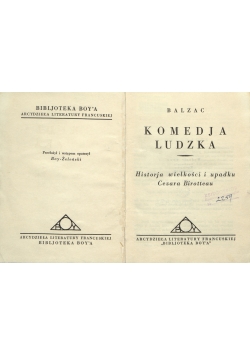 Wielkość i upadek Cezara Birotteau, 1930 r.
