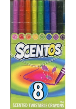 Wykręcane pachnące kredki Scentos 8 sztuk