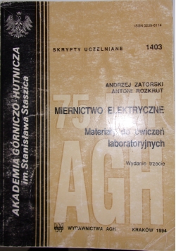 Skrypty uczelniane. Miernictwo elektryczne