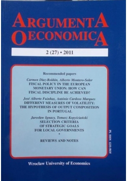 Argumenta oeconomica 2(27)