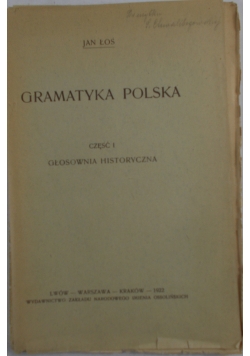 Gramatyka polska, 1922 r.