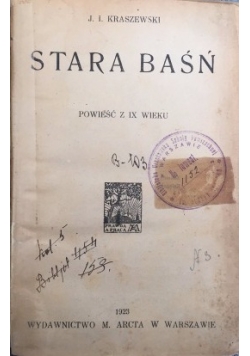 Stara baśń, 1923 r.