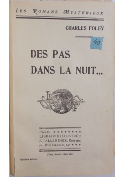 Des pas dans la nut