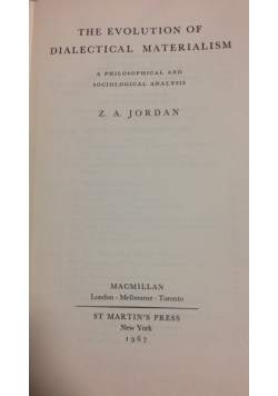 The evolution of dialectical materialism