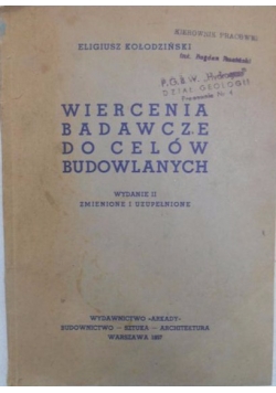Wiercenia badawcze do celów budowlanych