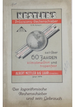 Der logarithmische rechenschieber und sein Gebrauch, 1942r.