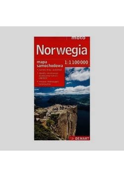 Norwegia seeit mapa samochodowa