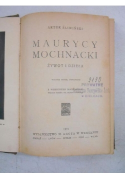 Maurycy Mochnacki, 1921 r.