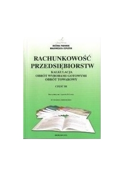 Rachunkowość przedsiębiorstw, część III