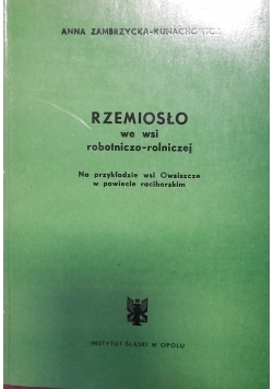 Rzemiosło we wsi robotniczo-rolniczej