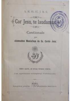 Cor Jesu, te laudamus, 1903 r.