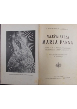 Najświętsza Marja - Panna , 1934 r.
