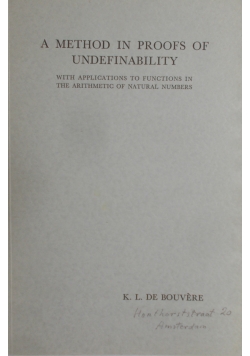 A Method In Proofs Of Undefinability