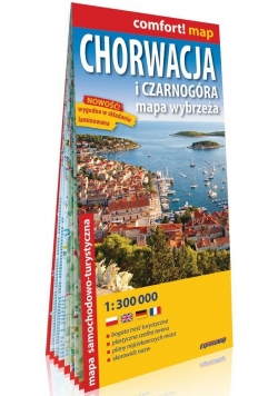Chorwacja i Czarnogóra mapa samochodowo-turystyczna 1:300 000