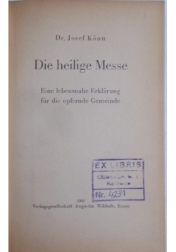 Die heilige Messe, 1941 r.