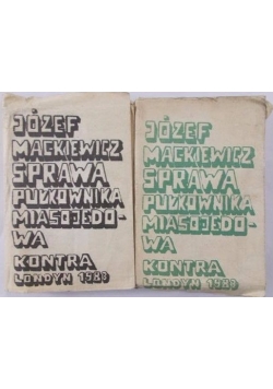 Sprawa Pułkownika Miasojedowa kontra Londyn 1983, tom I-II