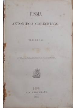 Pisma tom II, 1886 r.