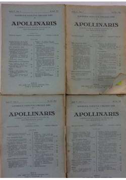 Apollinaris  I-IV, 1933 r.