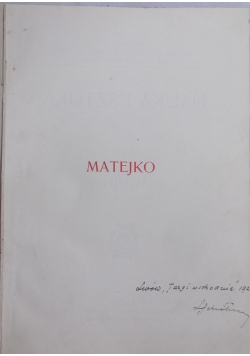 Matejko, 1912r.