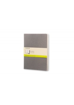 Zestaw 3 Zeszytów Moleskine Cahier Journals XL (19x51cm) gładki, szary, 120 stron
