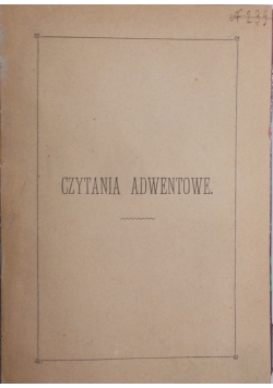 Czytania adwentowe, 1888 r