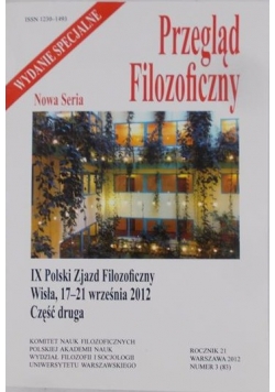 Przegląd Filozoficzny. Część druga