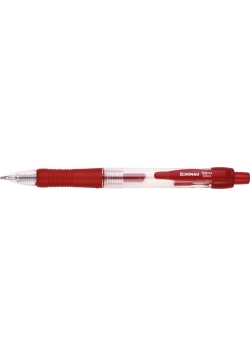 Długopis żelowy automatyczny Donau wodoodporny 0,5mm czerwony