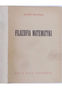 Filozofia matematyki, 1937 r.