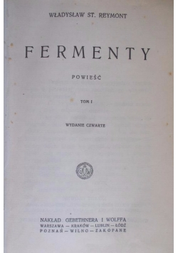 Fermenty, Tom I, 1924r.