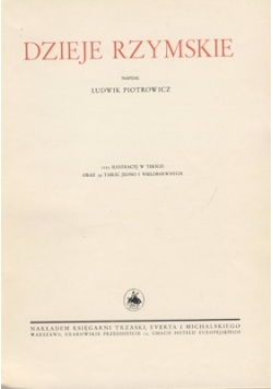Dzieje Rzymskie, 1934 r.