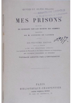 Mes Prisons,1853 r.