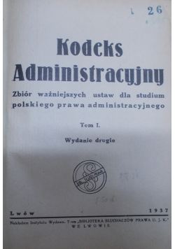 Kodeks administracyjny, 1937 r.