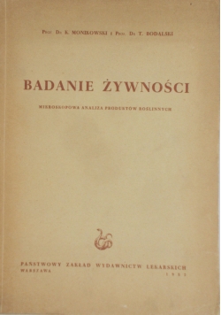 Badanie żywności