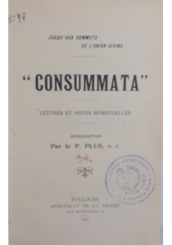 Consummata, 1921r.