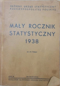 Mały rocznik statystyczny, 1838 r.